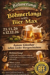 Bierfabrik Erzgebirge 2026 11 21 Boehmerlangi trifft Bier Max