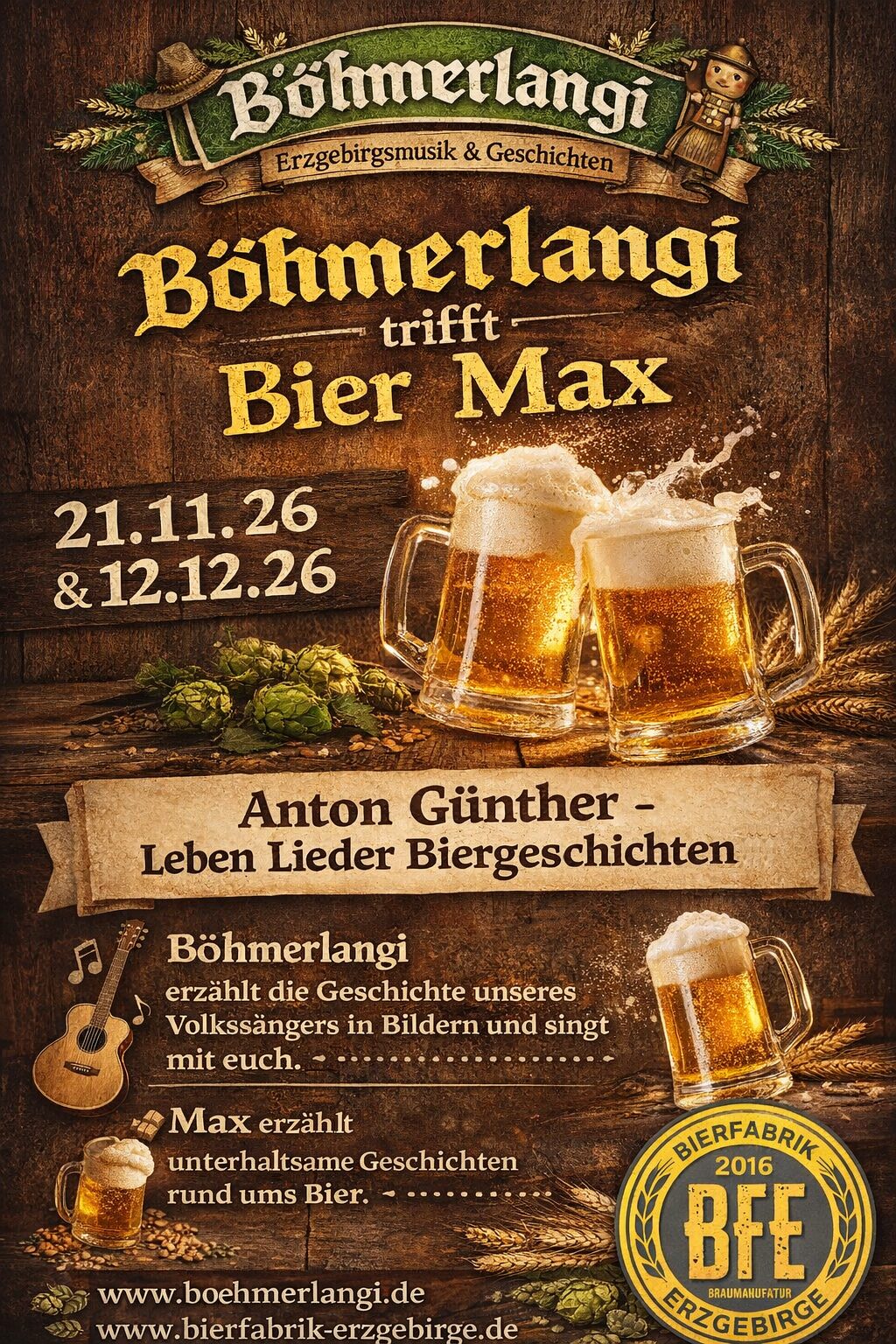 Bierfabrik Erzgebirge 2026 11 21 Boehmerlangi trifft Bier