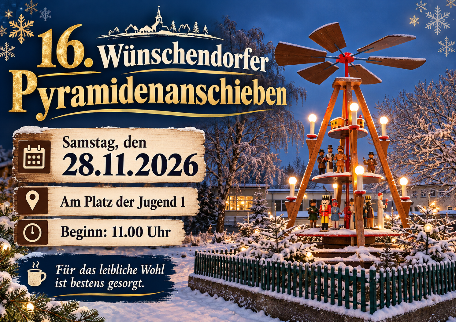 Bierfabrik Erzgebirge 16. Wuenschendorfer Pyramidenanschieben