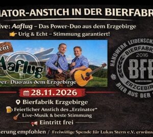 Bierfabrik Erzgebirge 2026 11 28 Erzinatoranstich Duo Aaflug mec thumb 300 268